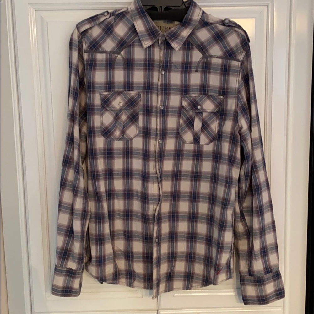 Guess Button Down